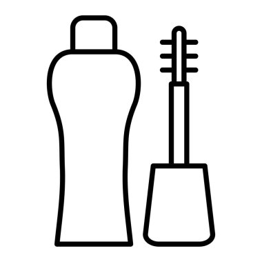 Mascare Simgesi, Basit Siyah ve Beyaz Vektör İllüstrasyonu