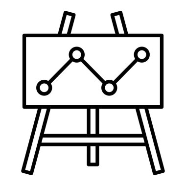 Pano Simgesi, Basit Siyah ve Beyaz Vektör İllüstrasyonu