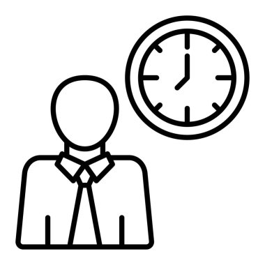 Dakik satır simgesi, Basit Siyah ve Beyaz Vektör İllüstrasyonu