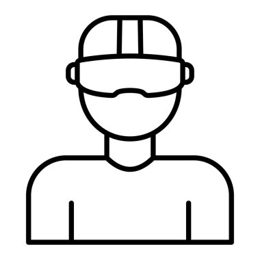 Sanal Simge, Basit Siyah ve Beyaz Vektör İllüstrasyonu