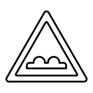 Kambur Simgesi, Basit Siyah ve Beyaz Vektör İllüstrasyonu