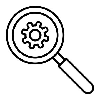 Simge Ara, Basit Siyah ve Beyaz Vektör İllüstrasyonu