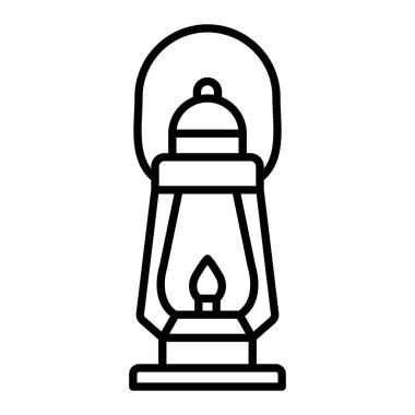 Lamba Simgesi, Basit Siyah ve Beyaz Vektör İllüstrasyonu