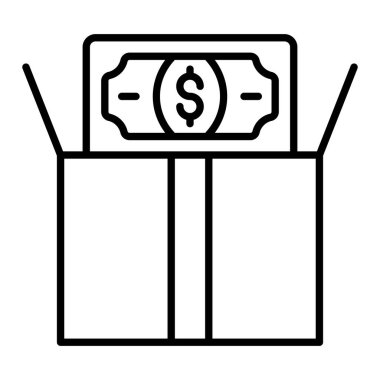 Hediye satırı simgesi, Basit Siyah ve Beyaz Vektör İllüstrasyonu