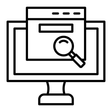 Simge Ara, Basit Siyah ve Beyaz Vektör İllüstrasyonu