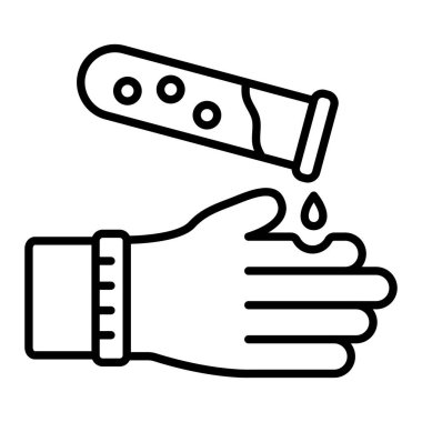 Aşındırıcı Simge, Basit Siyah ve Beyaz Vektör İllüstrasyonu