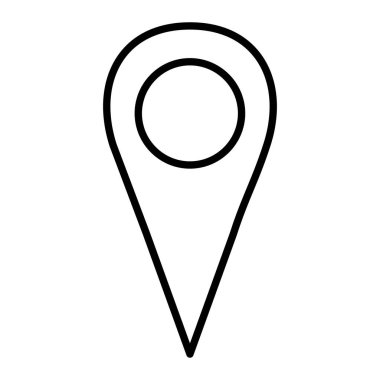 Simge Simgesi, Basit Siyah ve Beyaz Vektör İllüstrasyonu