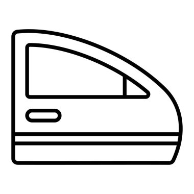 Pencere Simgesi, Basit Siyah ve Beyaz Vektör İllüstrasyonu