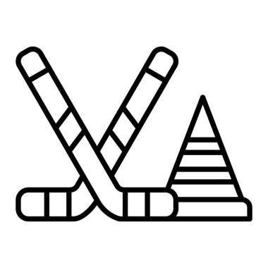 Eğitim Simgesi, Basit Siyah ve Beyaz Vektör İllüstrasyonu