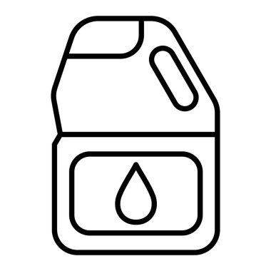 Petrol Simgesi, Basit Siyah ve Beyaz Vektör İllüstrasyonu