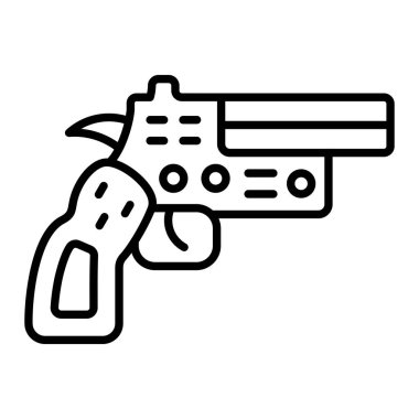 İşaret fişeği çizgisi simgesi, Basit Siyah ve Beyaz Vektör İllüstrasyonu