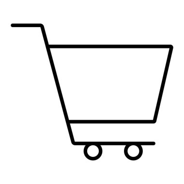 Araç Simgesi, Basit Siyah ve Beyaz Vektör İllüstrasyonu