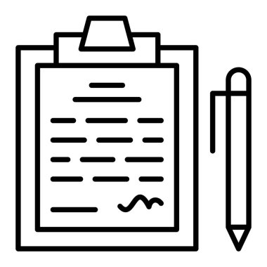 Veri Görselleştirme Çizgisi simgesi, Basit Siyah ve Beyaz Vektör İllüstrasyonu