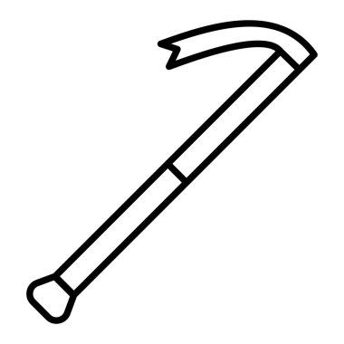 Levye Simgesi, Basit Siyah ve Beyaz Vektör İllüstrasyonu