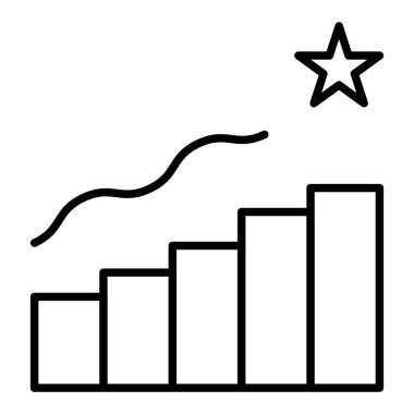 Zafer Çizgisi Simgesini Temizle, Basit Siyah ve Beyaz Vektör İllüstrasyonu