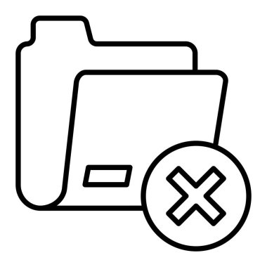 Kontrol Edilmemiş Simge, Basit Siyah ve Beyaz Vektör İllüstrasyonu