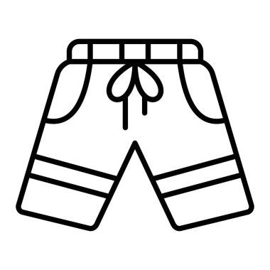 Kısa Simge, Basit Siyah ve Beyaz Vektör İllüstrasyonu