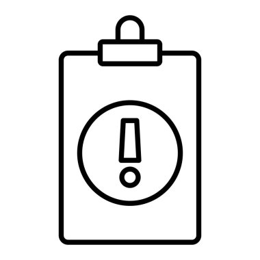 Ünlem İşareti Simgesi, Basit Siyah ve Beyaz Vektör İllüstrasyonu