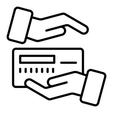 Çek satırı simgesi, Basit Siyah ve Beyaz Vektör İllüstrasyonu