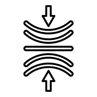 Resilience Resource Kit satır simgesi, Basit Siyah ve Beyaz Vektör İllüstrasyonu