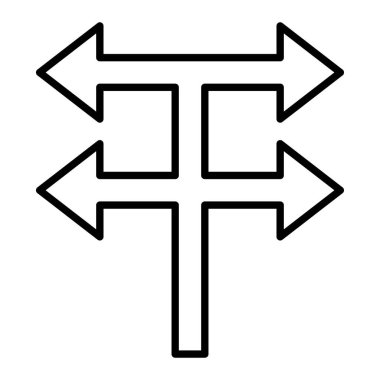 Simgeyi Böl, Basit Siyah ve Beyaz Vektör İllüstrasyonu