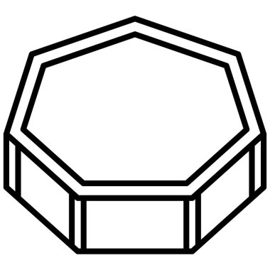Sandbox Simgesi, Basit Siyah ve Beyaz Vektör İllüstrasyonu
