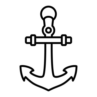 Sunucu Simgesi, Basit Siyah ve Beyaz Vektör İllüstrasyonu