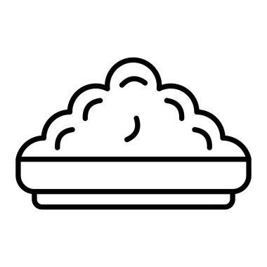 Kıymık Ezmesi Simgesi, Basit Siyah ve Beyaz Vektör İllüstrasyonu