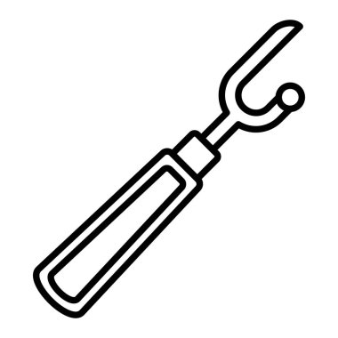 Karındeşen Simgesi, Basit Siyah ve Beyaz Vektör İllüstrasyonu