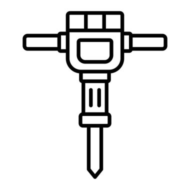 Kaya matkabı Simgesi, Basit Siyah ve Beyaz Vektör İllüstrasyonu