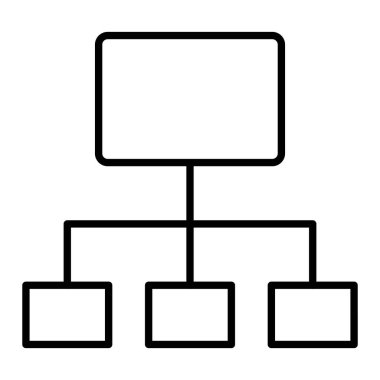Site Harita Simgesi, Basit Siyah ve Beyaz Vektör İllüstrasyonu