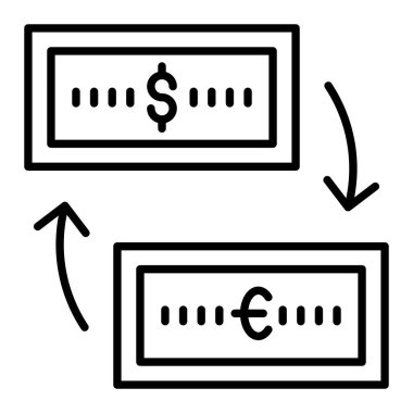 Değişim satırı simgesi, Basit Siyah ve Beyaz Vektör İllüstrasyonu