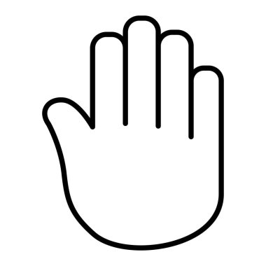 Simge Tut, Basit Siyah ve Beyaz Vektör İllüstrasyonu