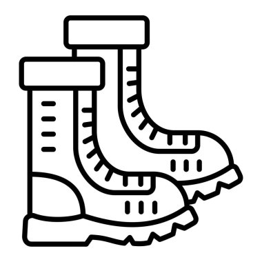 Çizme çizgisi simgesi, Basit Siyah ve Beyaz Vektör İllüstrasyonu