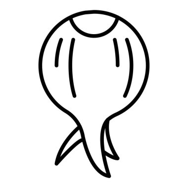 Maca kök çizgisi simgesi, Basit Siyah ve Beyaz Vektör İllüstrasyonu