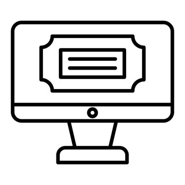 Simge Kaydı, Basit Siyah ve Beyaz Vektör İllüstrasyonu