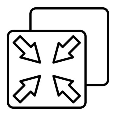 Simgeyi Küçült, Basit Siyah ve Beyaz Vektör İllüzyonu