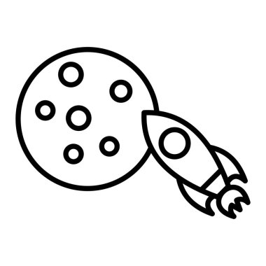 Görev Simgesi, Basit Siyah ve Beyaz Vektör İllüstrasyonu