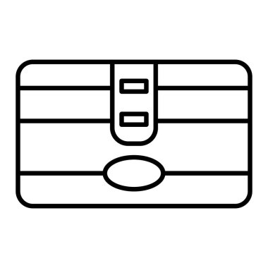 Beslenme Kutusu Simgesi, Basit Siyah ve Beyaz Vektör İllüstrasyonu