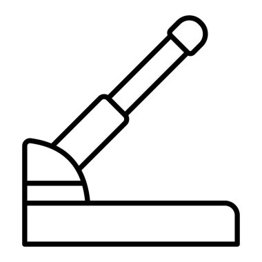 El fren Simgesi, Basit Siyah ve Beyaz Vektör İllüstrasyonu