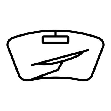 Wipper Simgesi, Basit Siyah ve Beyaz Vektör İllüstrasyonu