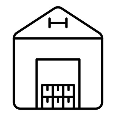 Felaket Savunma Hattı simgesi, Basit Siyah ve Beyaz Vektör İllüstrasyonu