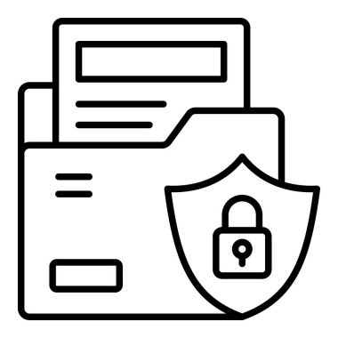 Gizli satır simgesi, Basit Siyah ve Beyaz Vektör İllüstrasyonu