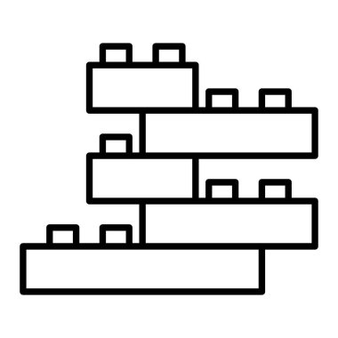 Simge, Basit Siyah ve Beyaz Vektör İllüstrasyonunu Bloklar