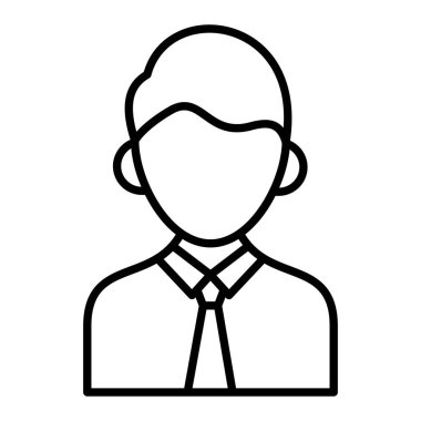 Siyaset Simgesi, Basit Siyah ve Beyaz Vektör İllüstrasyonu