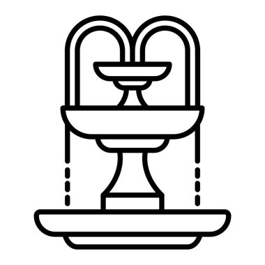 Kaynak Simgesi, Basit Siyah ve Beyaz Vektör İllüstrasyonu