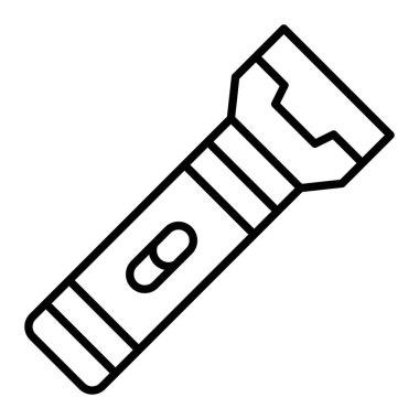 El feneri çizgisi simgesi, Basit Siyah ve Beyaz Vektör İllüstrasyonu