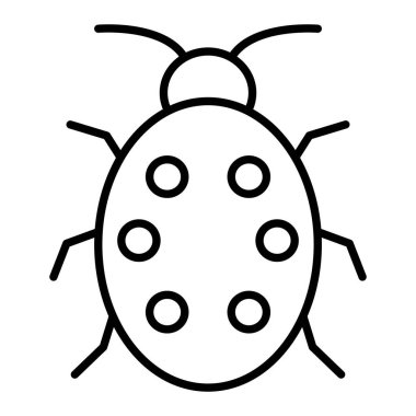 Hata Simgesi, Basit Siyah ve Beyaz Vektör İllüstrasyonu