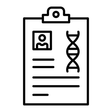 Rapor Simgesi, Basit Siyah ve Beyaz Vektör İllüstrasyonu