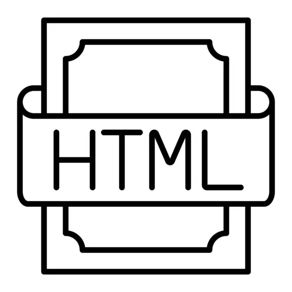 Html Simgesi, Basit Siyah ve Beyaz Vektör İllüstrasyonu